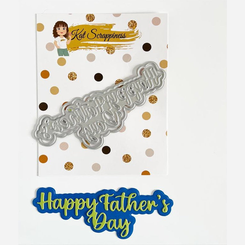 Happy Father's Day Horizontal Word Die With Shadow