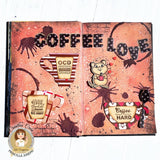 Coffee Splatter 6x6 Stencil