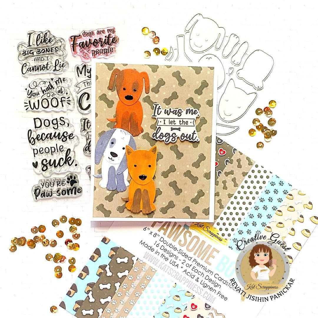 Pawsome Dogs Sentiments Stamp Set