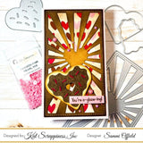 Mini Slimline Heart Sunburst Craft Die