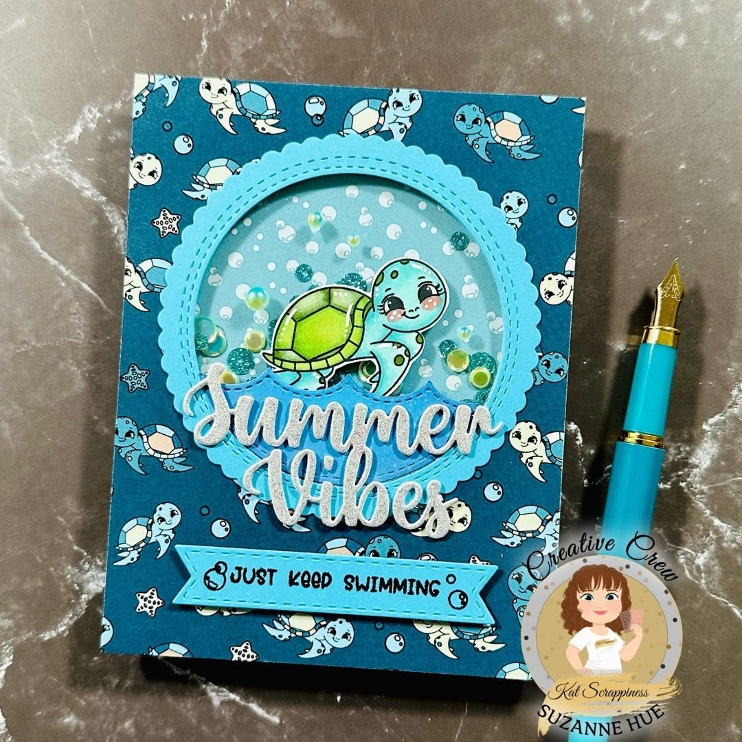 Summer Vibes Shadow Sentiment Craft Die