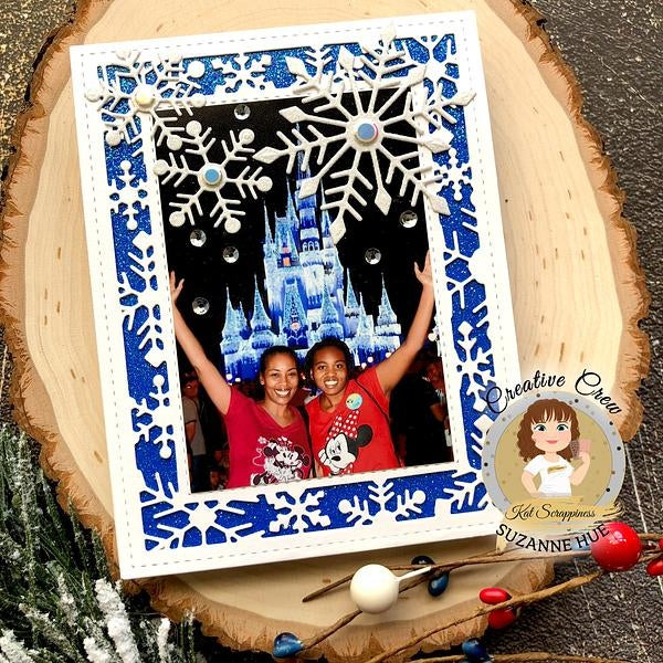 Snowflake Frame Background Craft Die