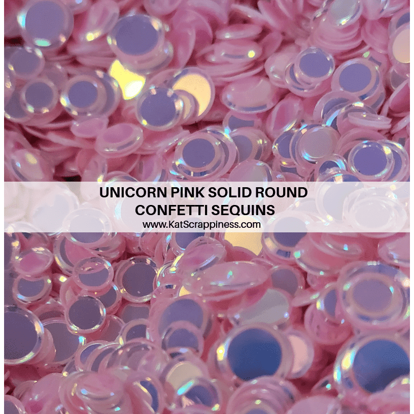 Unicorn Pink Solid Round Confetti Sequin Mix