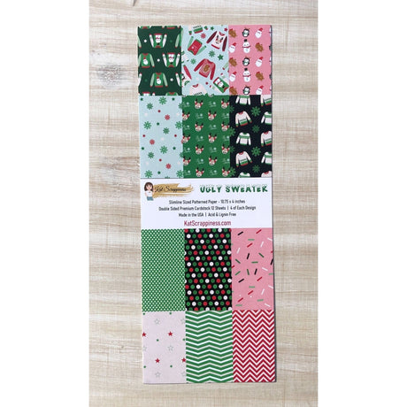 Ugly Sweater Slimline Paper PAD - CLEARANCE - RETIRING! - CLEARANCE!