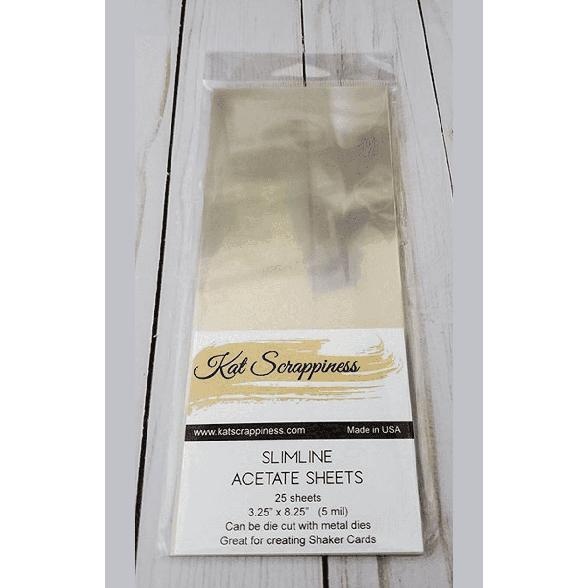 Slimline Acetate Sheets by Kat Scrappiness - 25pk - Kat Scrappiness