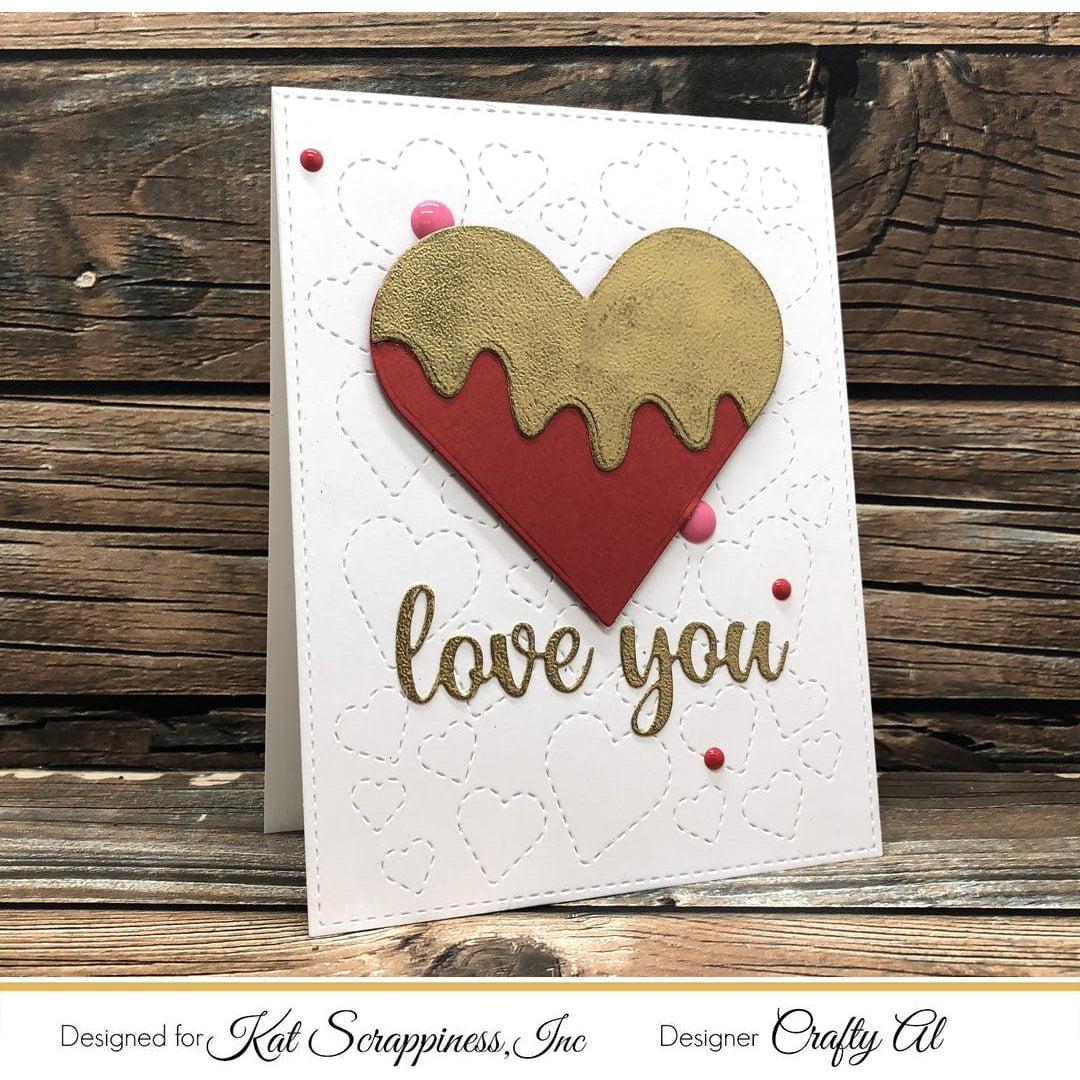 Stitched Hearts Background Craft Die