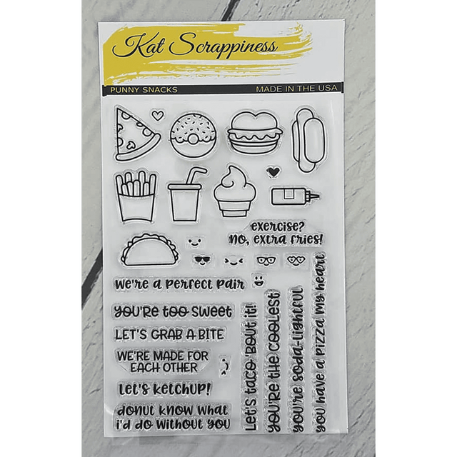 Punny Snacks Stamp Set by Kat Scrappiness - Kat Scrappiness