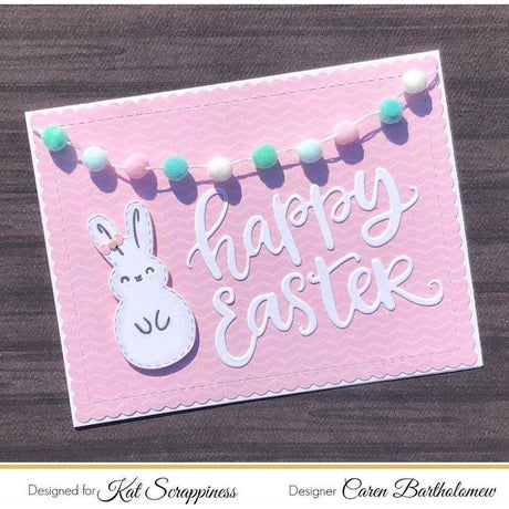 Build a Bunny 4X6 Stamp Set - Coordinates with our Stitched Bunny Outline Dies! - Kat Scrappiness