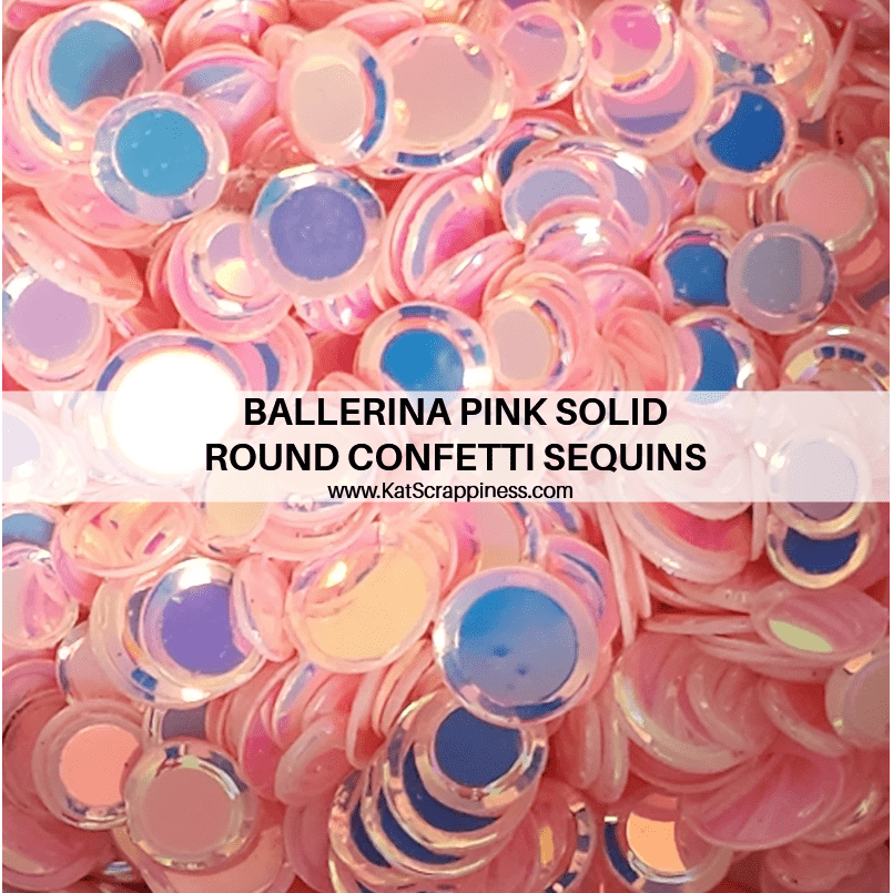 Ballerina Pink Solid Round Confetti Sequin Mix