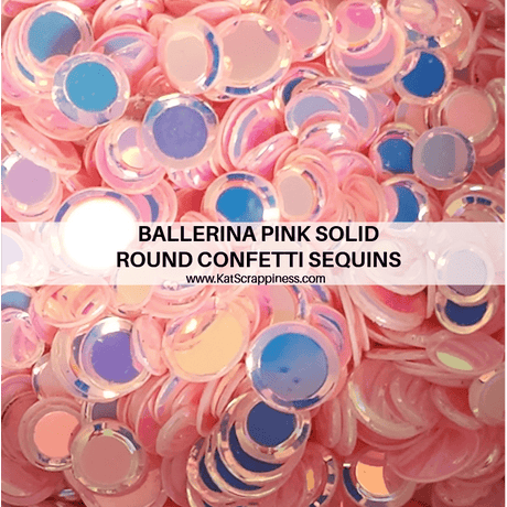 Ballerina Pink Solid Round Confetti Sequin Mix