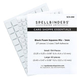 Spellbinders Card Shoppe Essentials Foam Squares Mix, Black, 1mm