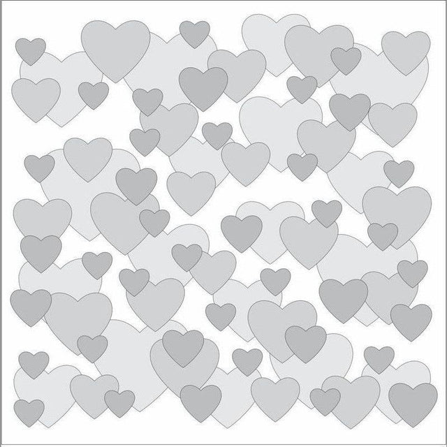 Bokeh Hearts Layering Stencils - 3pk