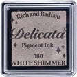 Delicata Small Pigment Ink Pad - White Shimmer