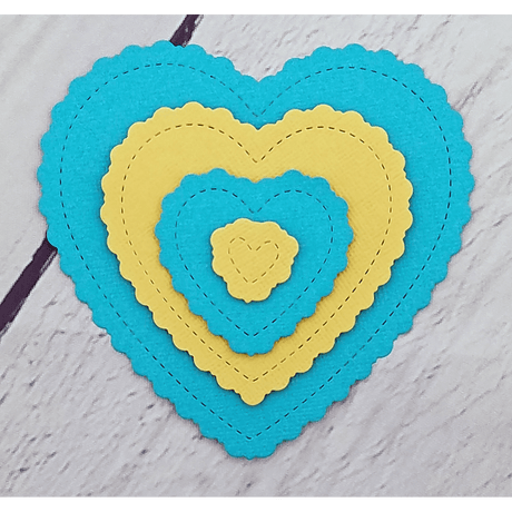 Stitched Fancy Scalloped Heart Dies by Kat Scrappiness - Kat Scrappiness