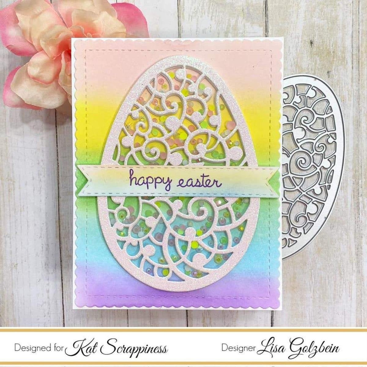 Large Filigree Egg Die by Kat Scrappiness - Kat Scrappiness