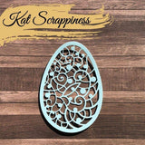 Large Filigree Egg Die by Kat Scrappiness - Kat Scrappiness