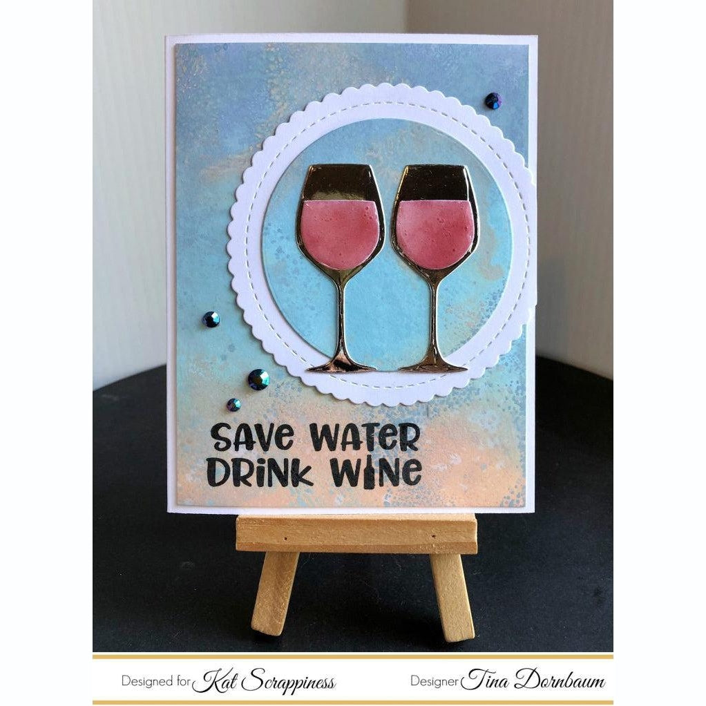 "Wine Not" 3x4 Stamp Set