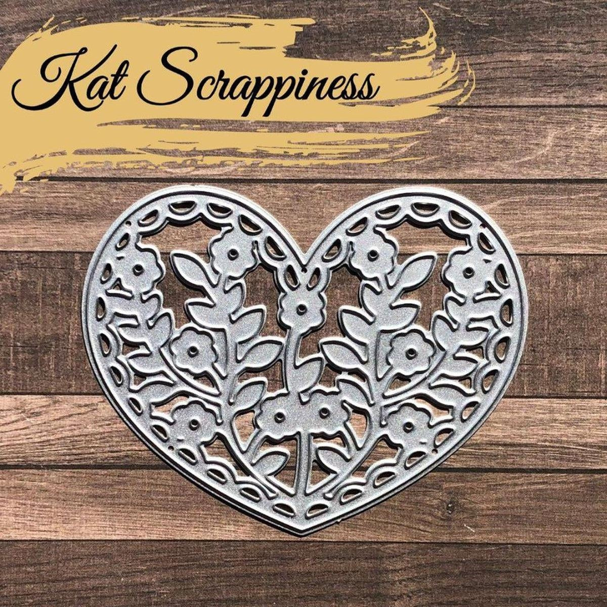 Floral Heart Dies by Kat Scrappiness - Kat Scrappiness