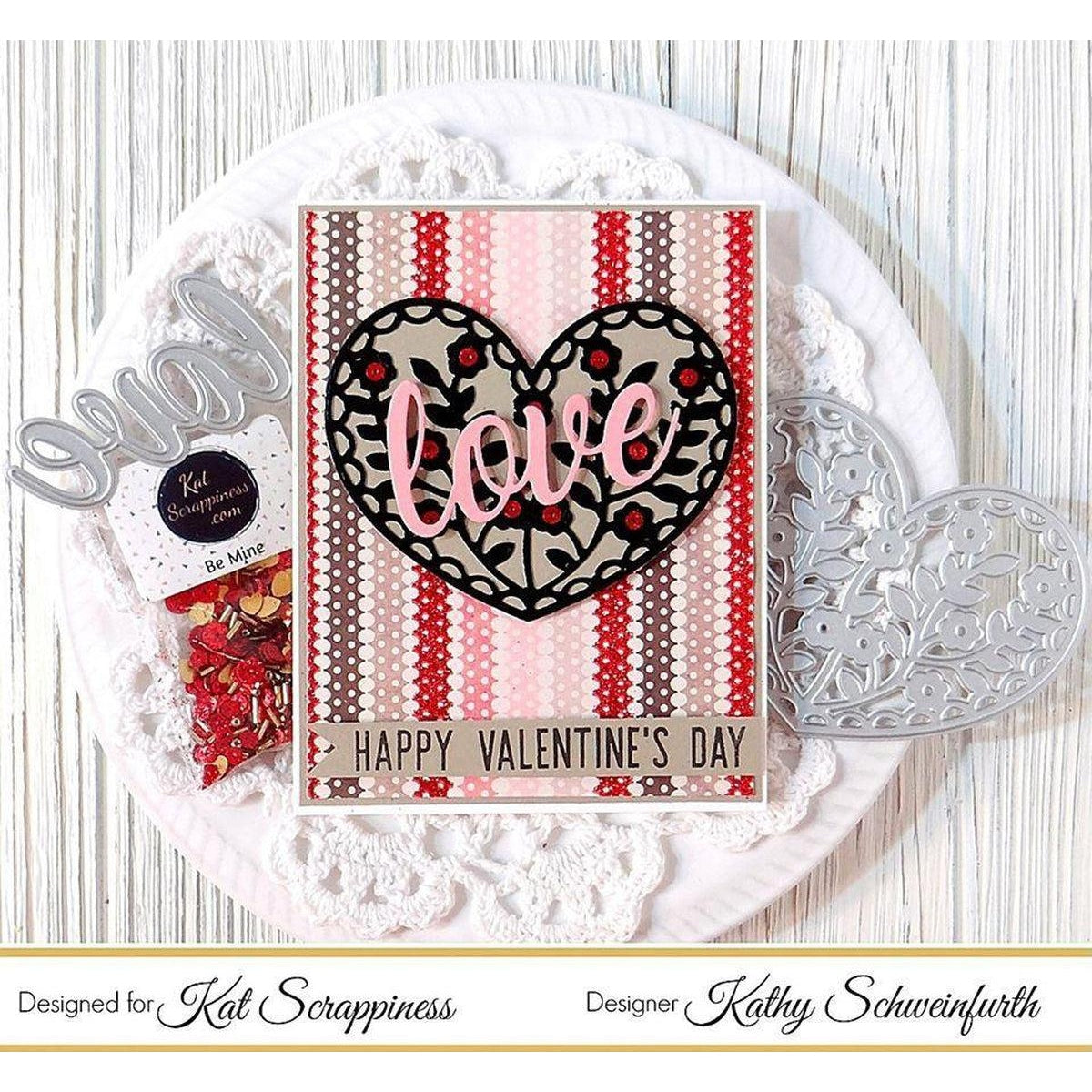 Floral Heart Dies by Kat Scrappiness - Kat Scrappiness