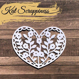 Floral Heart Dies by Kat Scrappiness - Kat Scrappiness