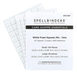 Spellbinders Card Shoppe Essentials Foam Squares Mix, White, 1mm