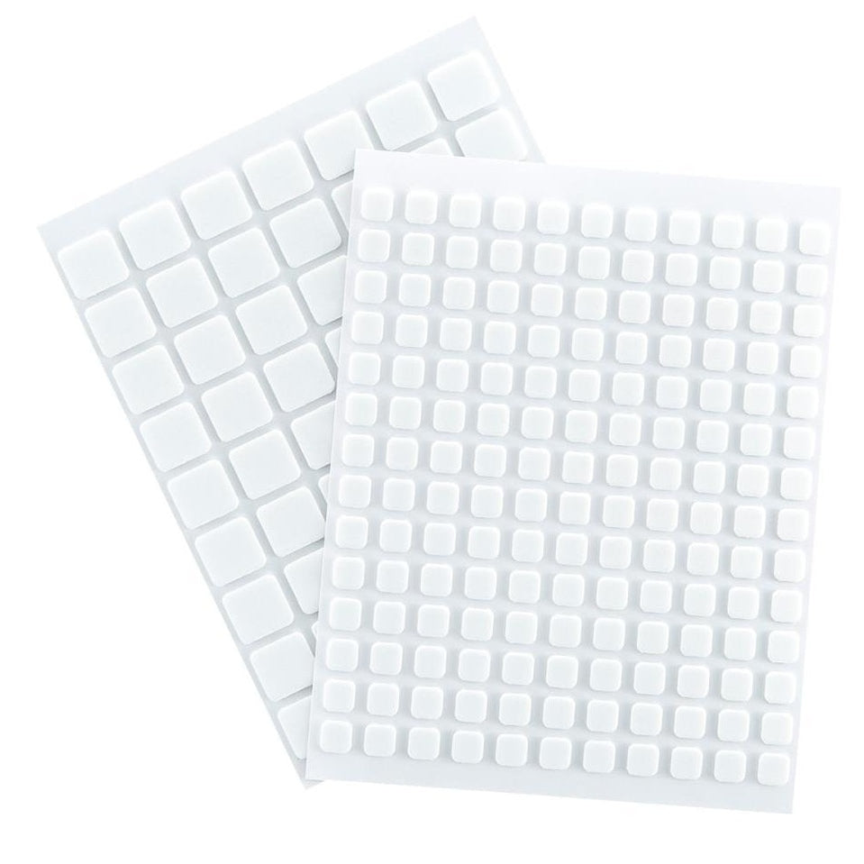 Spellbinders Card Shoppe Essentials Foam Squares Mix, White, 1mm