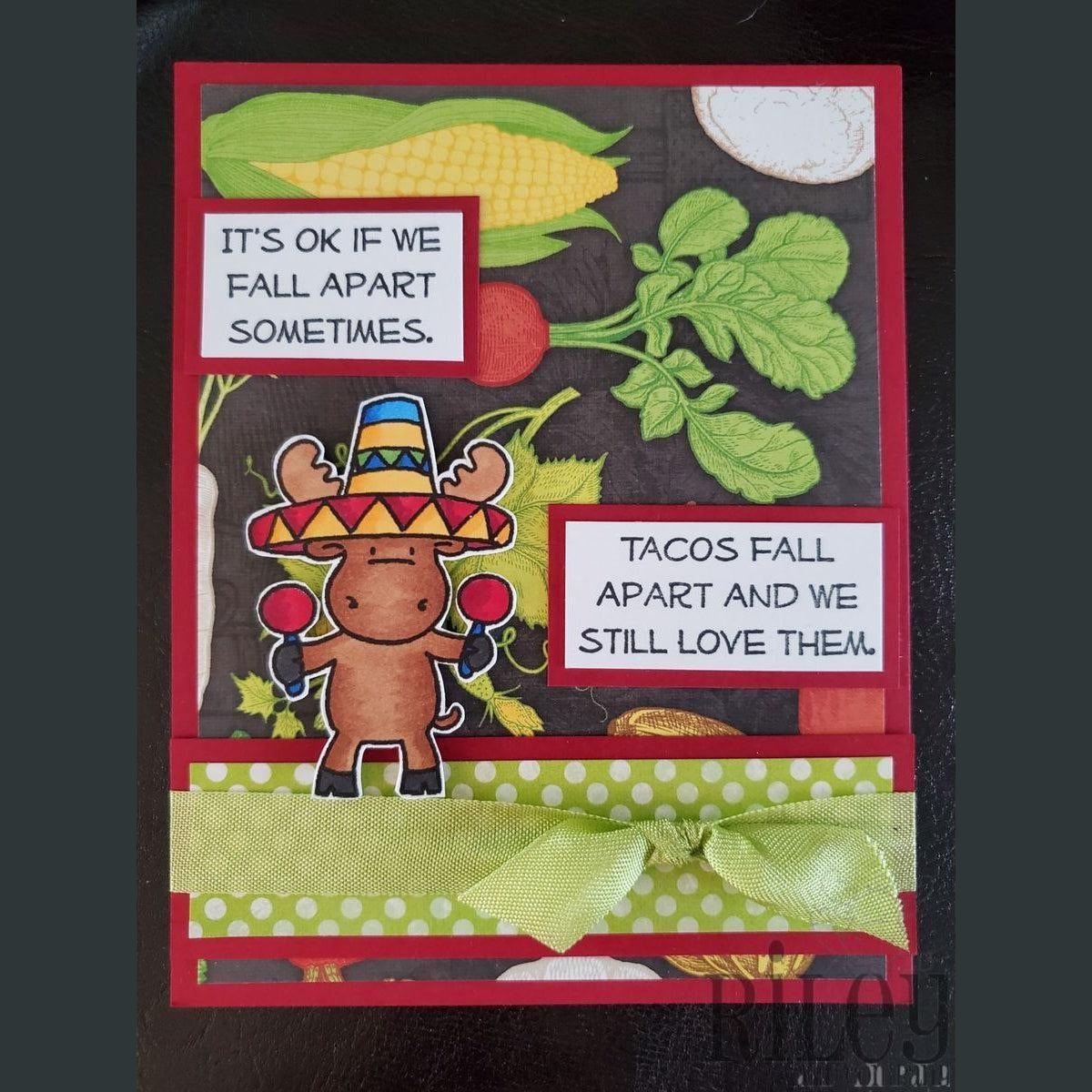 Tacos Fall Apart Cling Stamp by Riley & Co - Kat Scrappiness