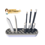 Silicone Tool Caddy | Blending Brush Holder | Grey & White