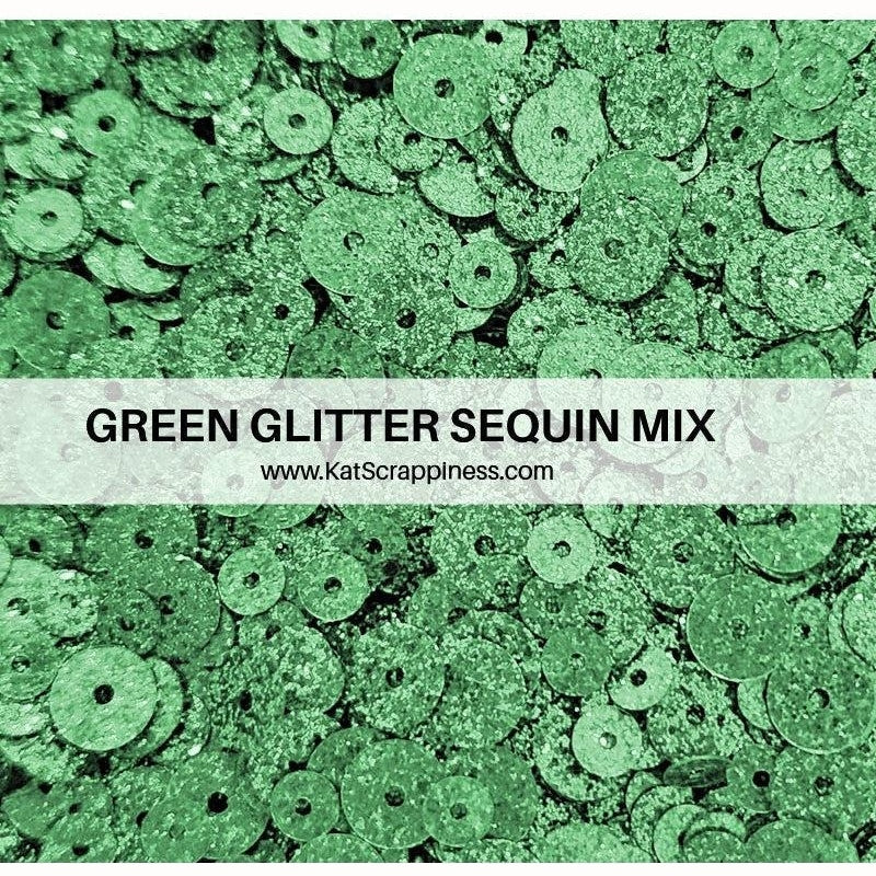 Glitter Sequin Mix - Green