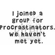 A Group for Procrastinators Cling Stamp by Riley & Co