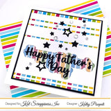 Happy Father's Day Horizontal Word Die With Shadow