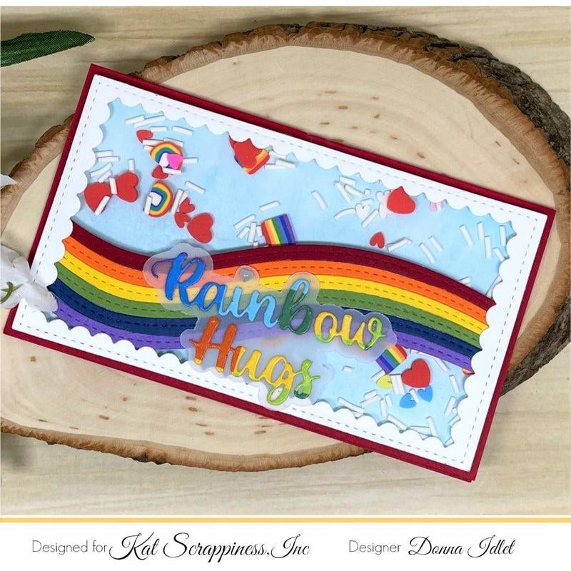 Rainbow Hugs Shadow Sentiment Craft Die