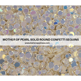 Mother of Pearl Solid Round Confetti Sequin Mix