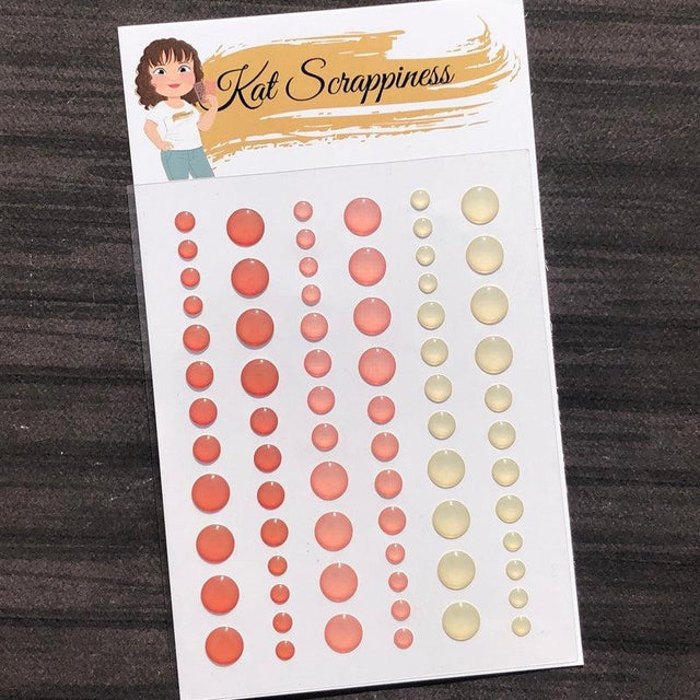 Peachy Keen Enamel Dots