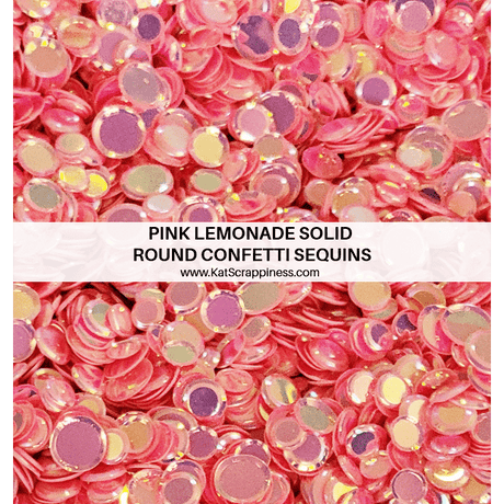 Pink Lemonade Solid Round Confetti Sequin Mix