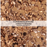 Platinum Solid Round Confetti Sequin Mix