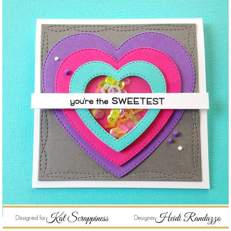 Wonky Wavy Stitched Square Craft Dies