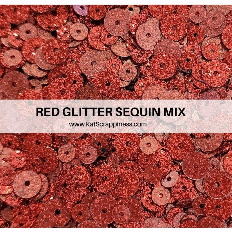 Glitter Sequin Mix - Red