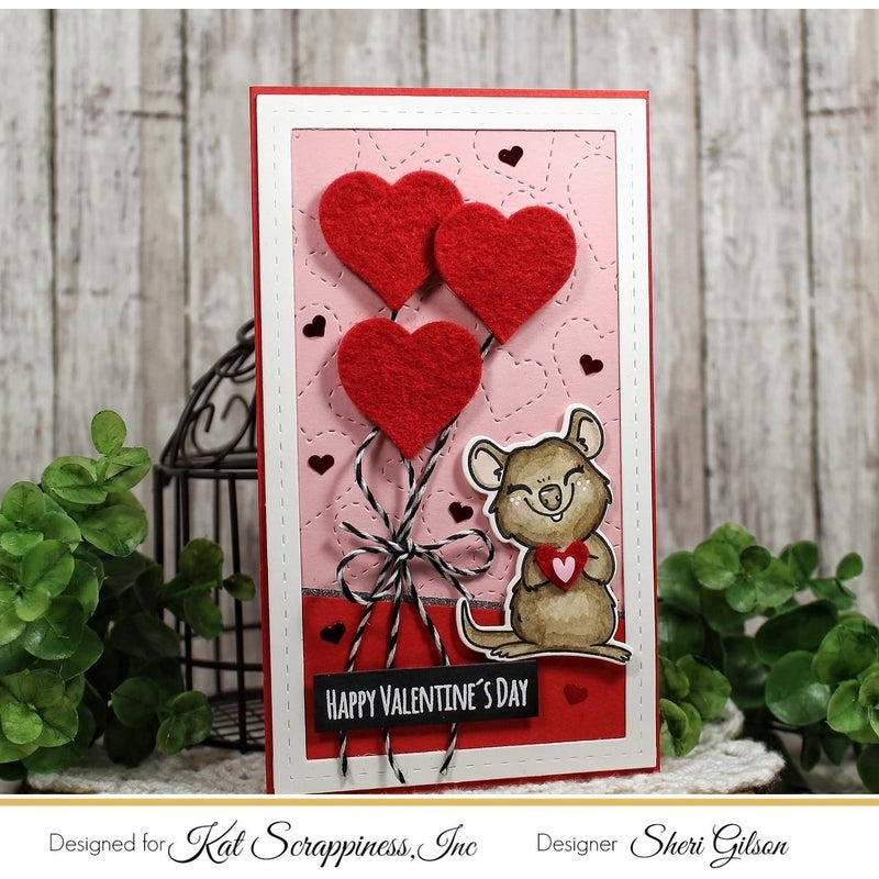 Stitched Hearts Background Craft Die