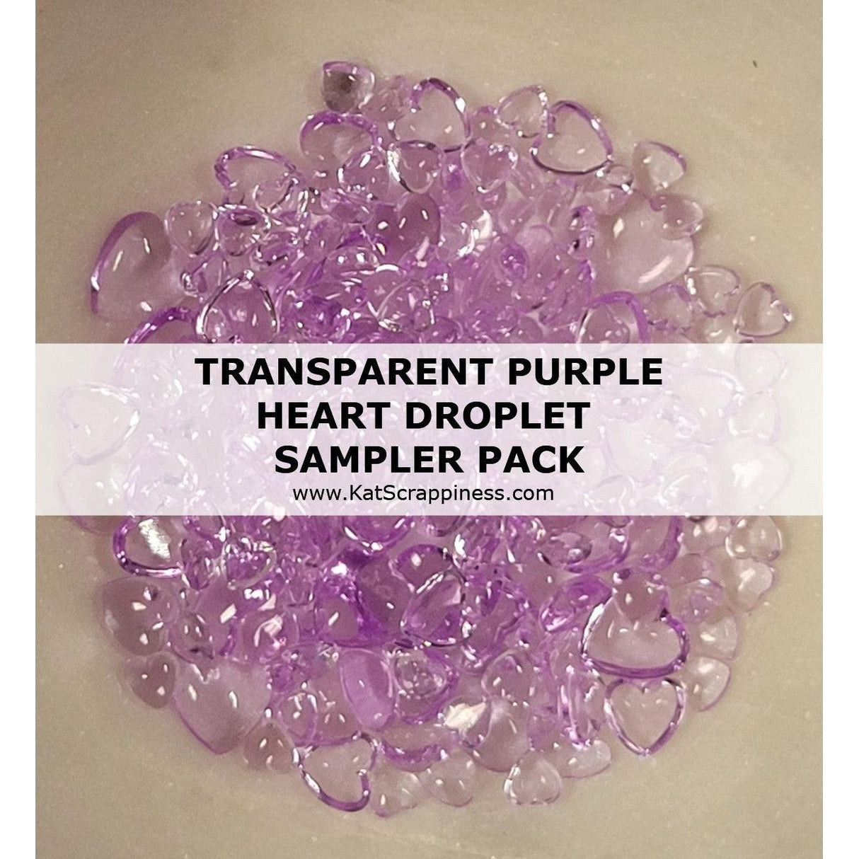 Transparent Purple Heart Droplets Sampler Pack