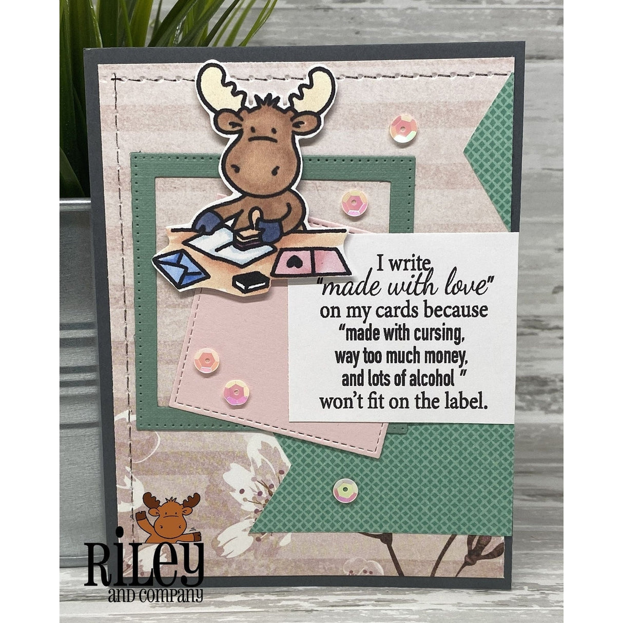 Made With Love Cling Stamp by Riley & Co