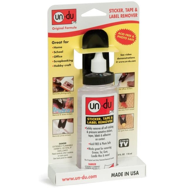 Un-Du Sticker, Tape & Label Remover 4oz